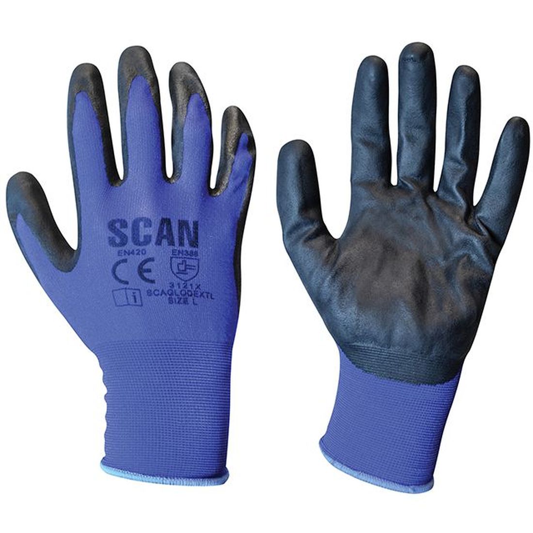 Scan Max - Dexterity Nitrile Gloves - L (Size 9)                                     