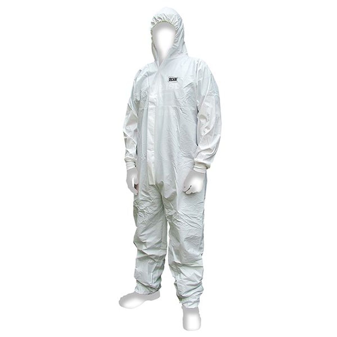 Scan Chemical Splash Resistant Disposable Coverall White Type 5/6 XXL (45-49in)      
