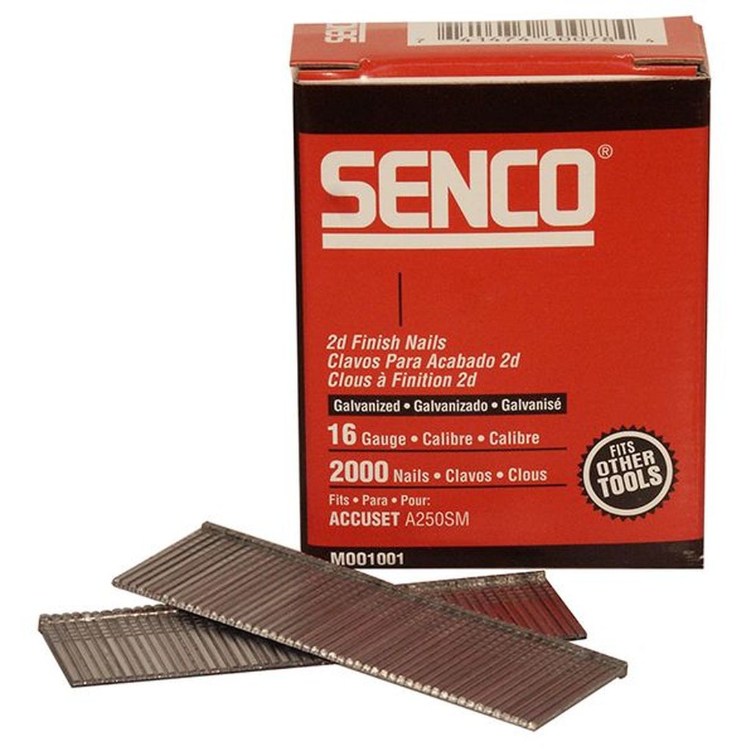 Senco Straight Brad Nails Galvanised 16G x 63mm (Pack 2000)                           
