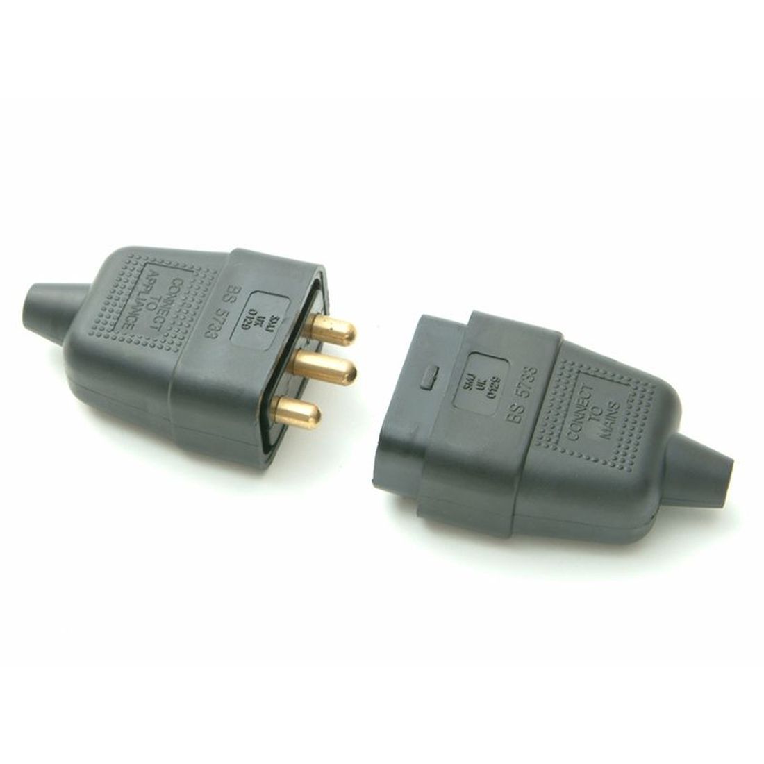 SMJ Black Plug & Socket 10A 3-Pin     
