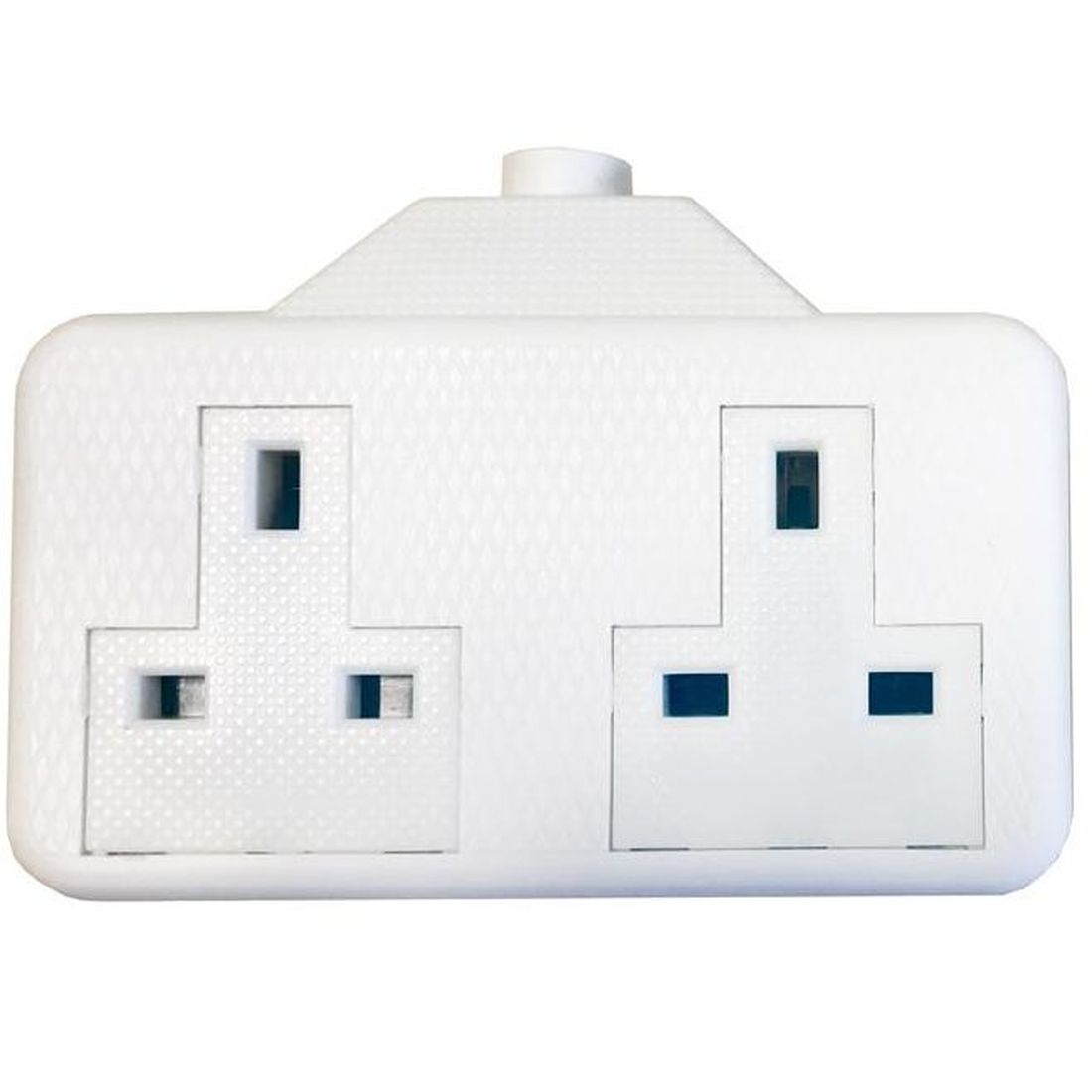 SMJ White Trailing Extension Socket 13A 2-Gang                                      