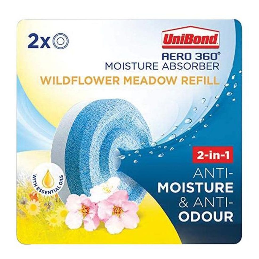 UniBond Aero 360 Moisture Absorber Wildflower Meadow Refill (Pack 2)                    