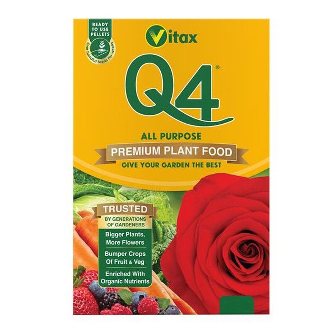 Vitax Q4 Pelleted Fertilizer 0.9kg Box  