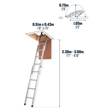 easiway-3-section-loft-ladder-max-floor-to-floor-3-0m