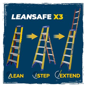werner-leansafe-x3-glass-fibre-3-in-1-combination-ladder