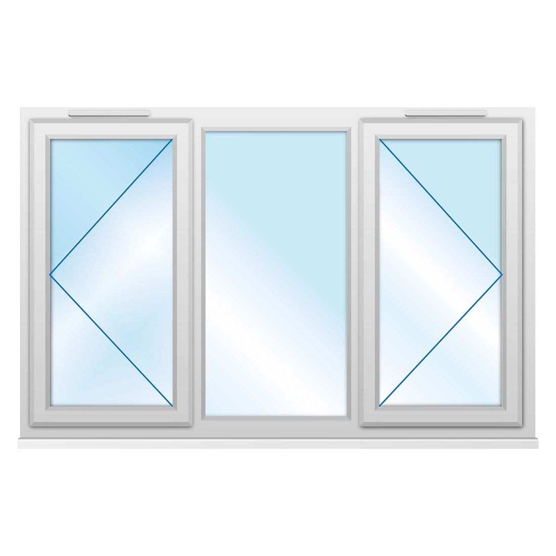 Upvc Window 1770 X 1040Mm 3P Clear Glazed A Rated