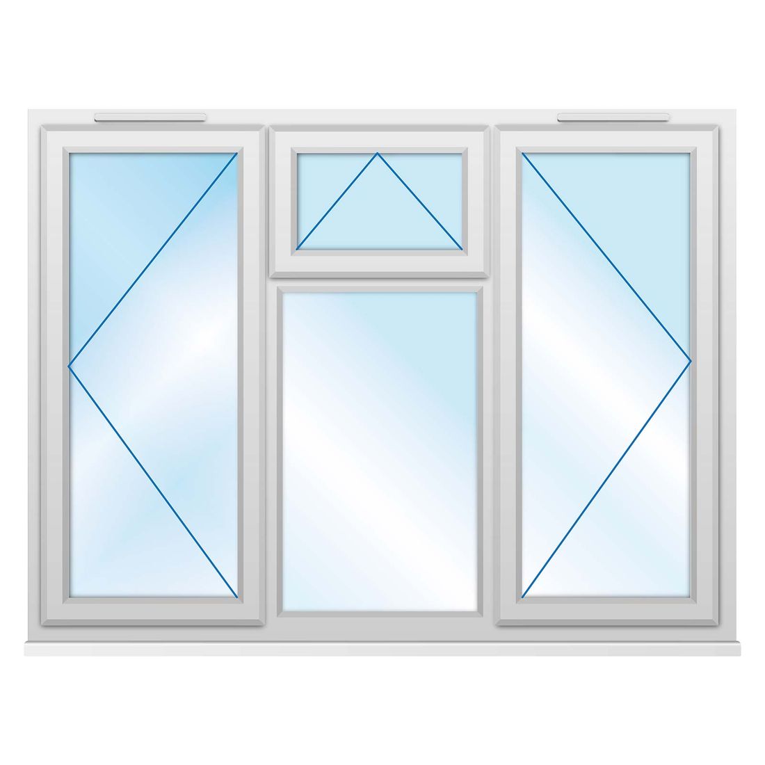 Upvc Window 1770 X 1190Mm 4Ptov Clear Glazed A Rated