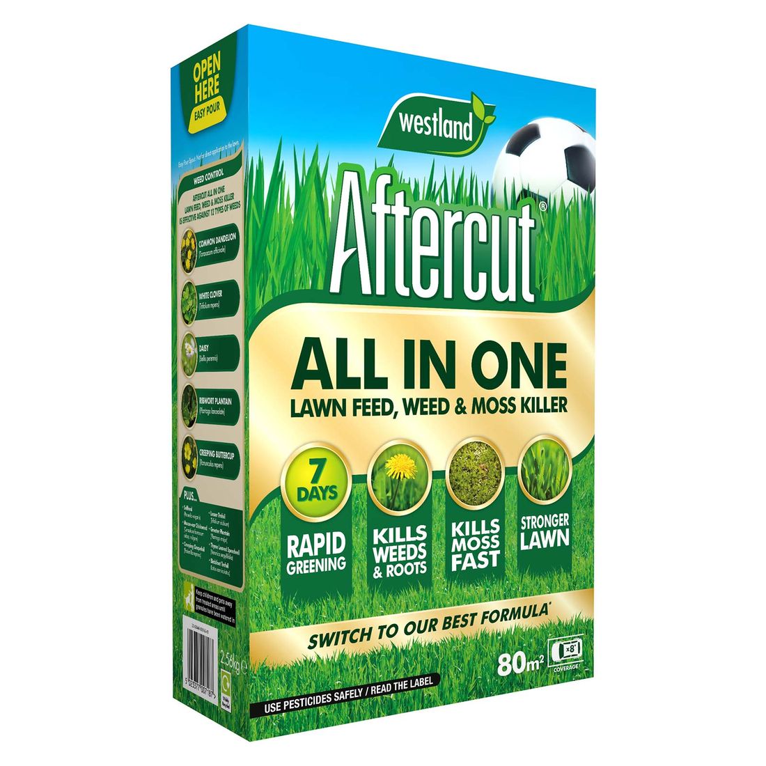 Aftercut Aio Box 80M2 Lawn Feed Weed Moss Killer