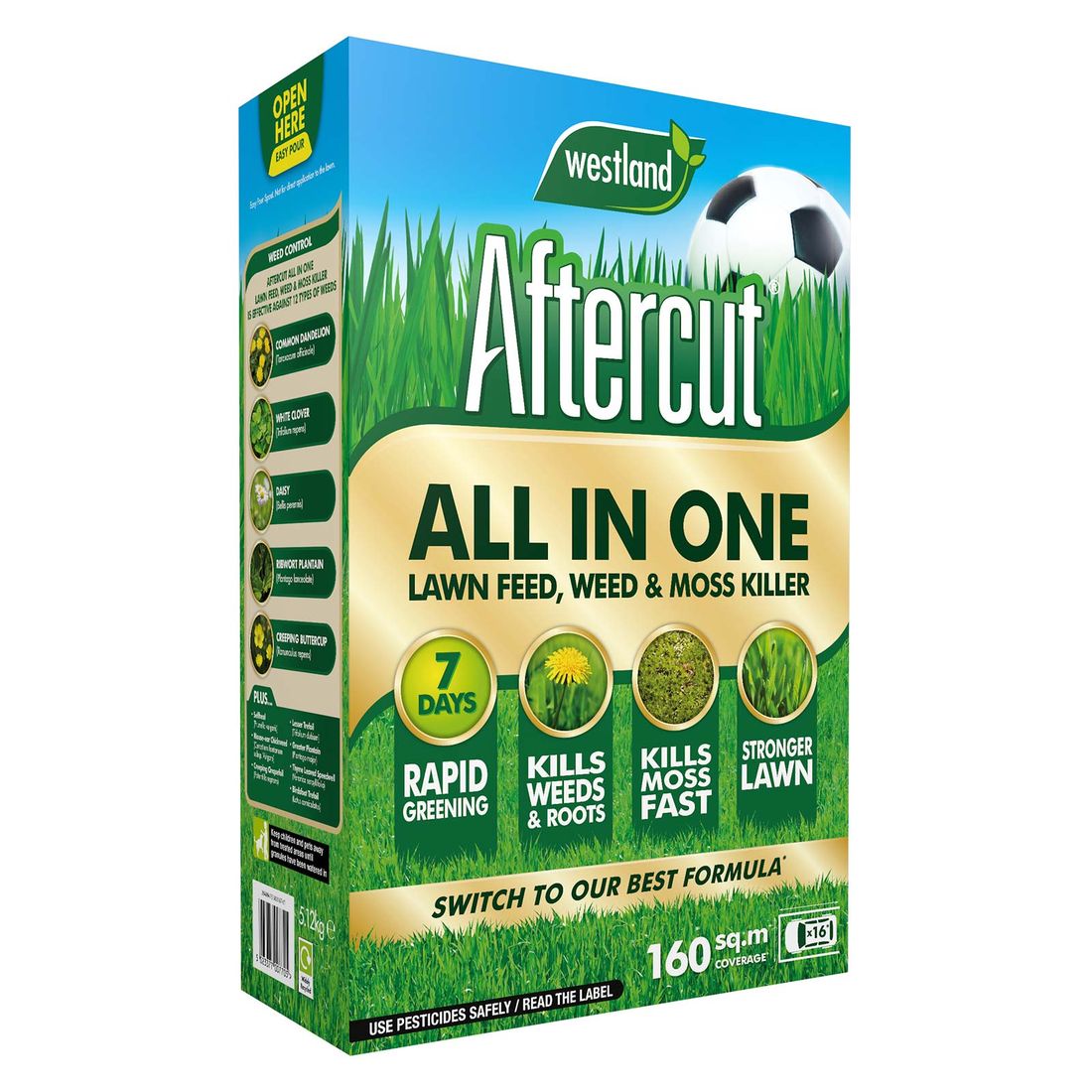 Aftercut Aio Large Box 160M2 Lawn Feed Weed Moss Killer
