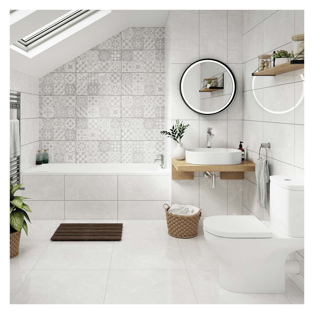 Darlington Ceramic Wall Tile Decor 300 X 600Mm 0.9M2 Pk5