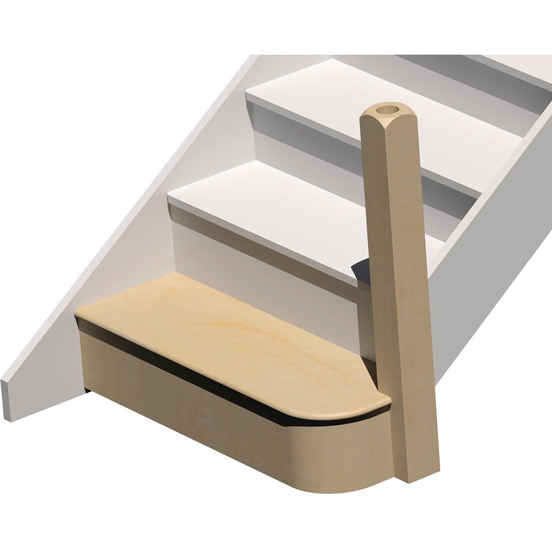 Kwikstairs Bullnose Kit Width Up To 900Mm