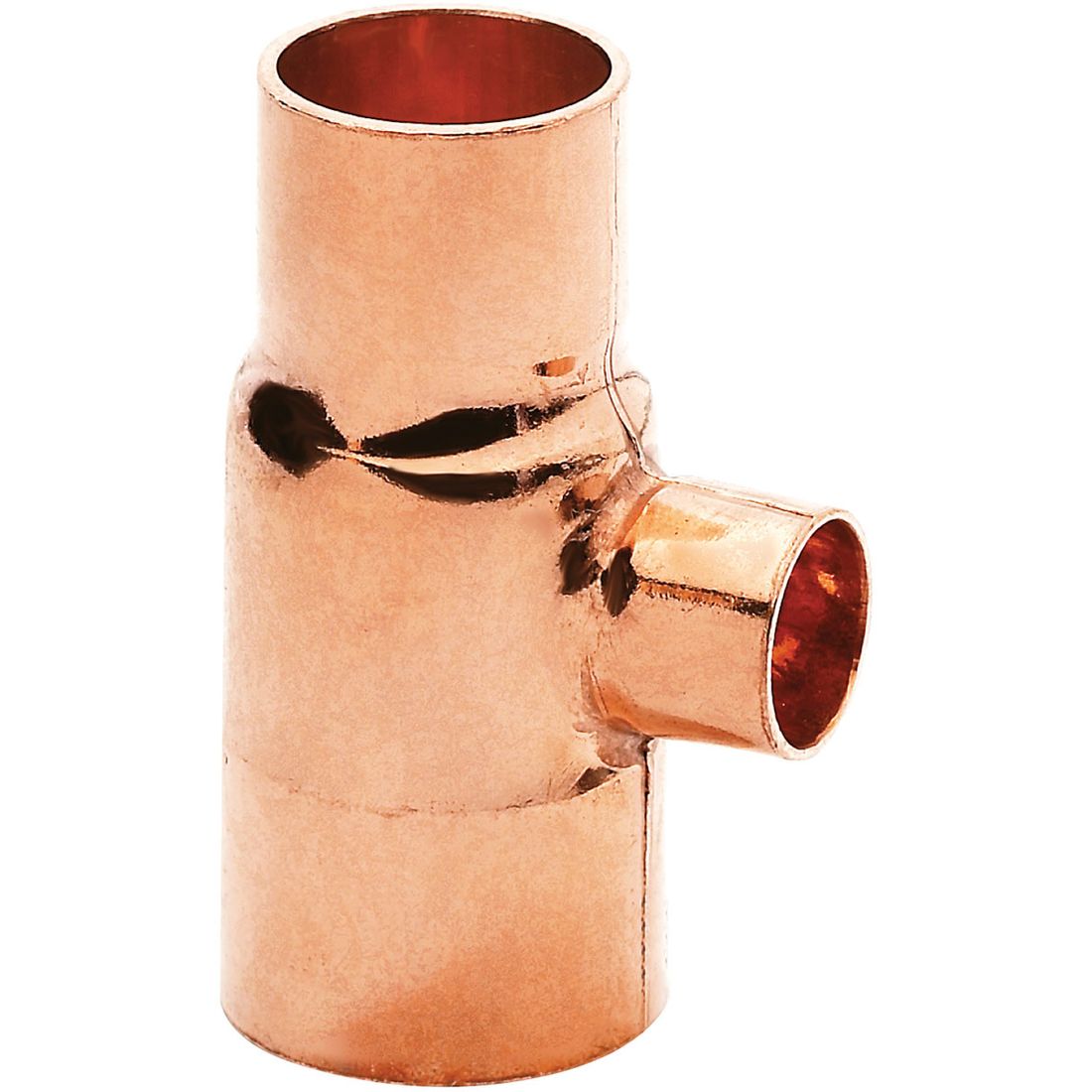 End Feed Reducing Tee 22 X 15 X 22Mm Copper Pk10