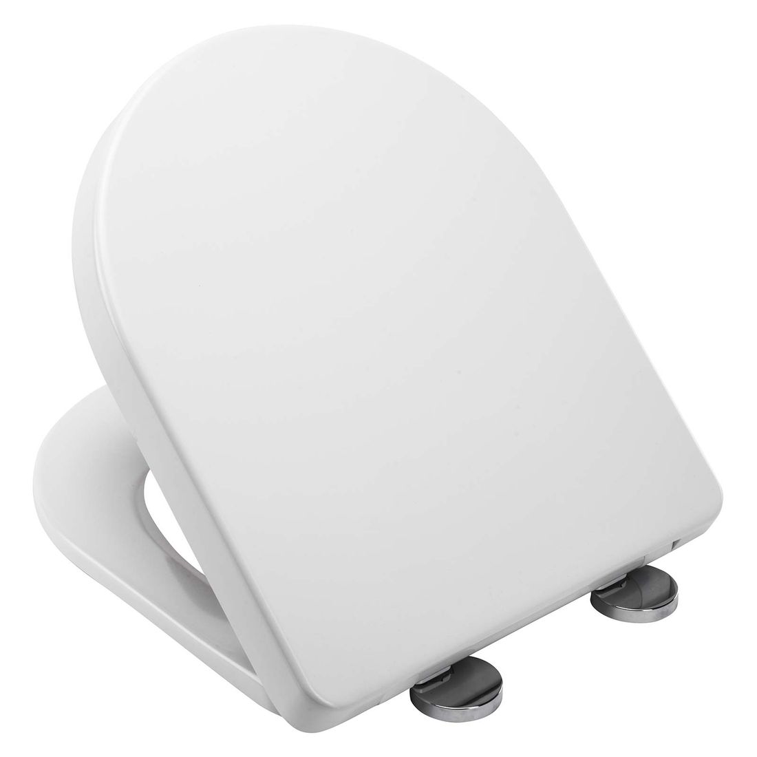 Croydex Eyre White Toilet Seat Flexi Fix D-Shape Soft Close
