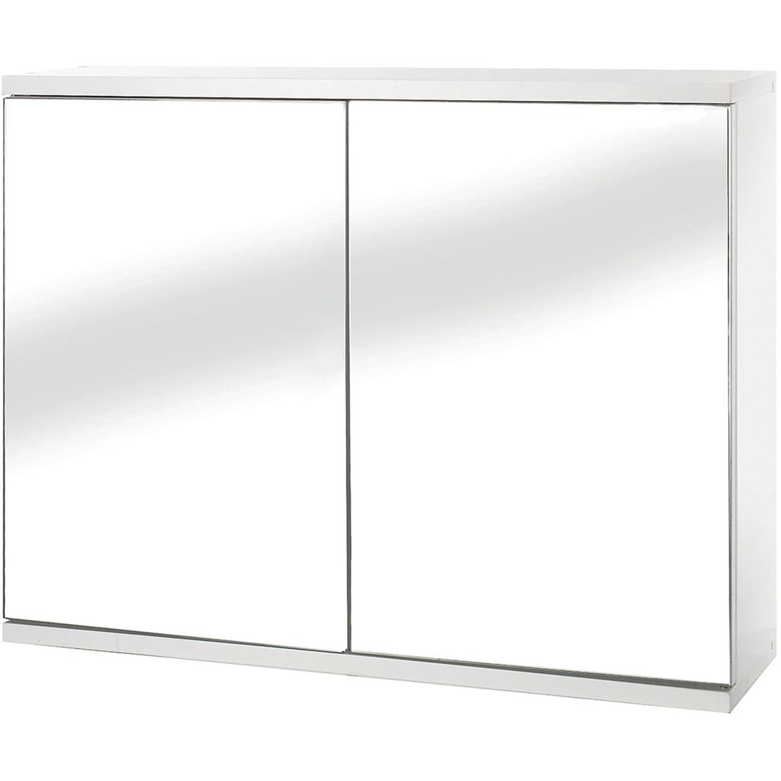 Mirror Cabinet 2 Door Self Assembly White Croydex