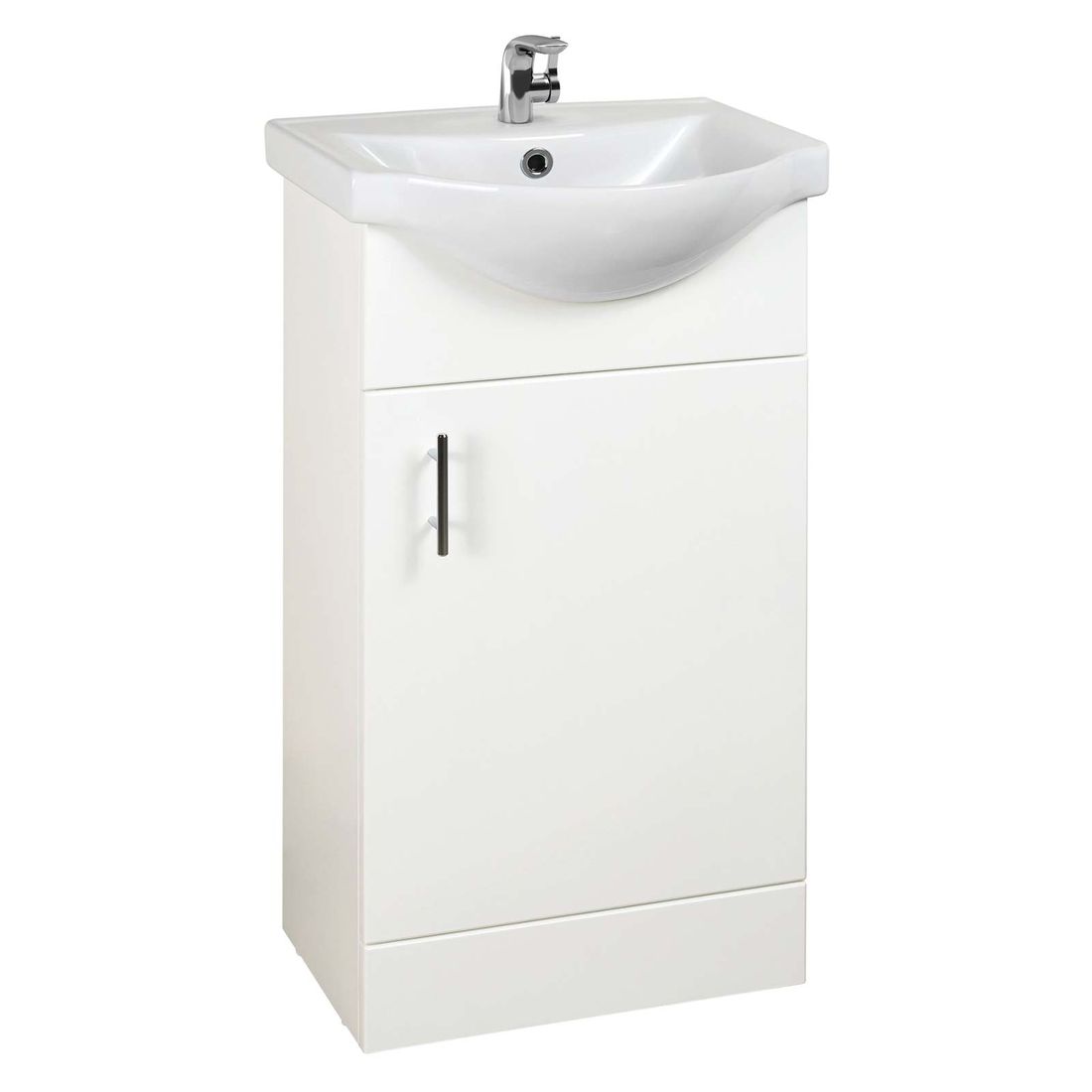 Larch 450Mm Vanity Unit Pack With Basin - White