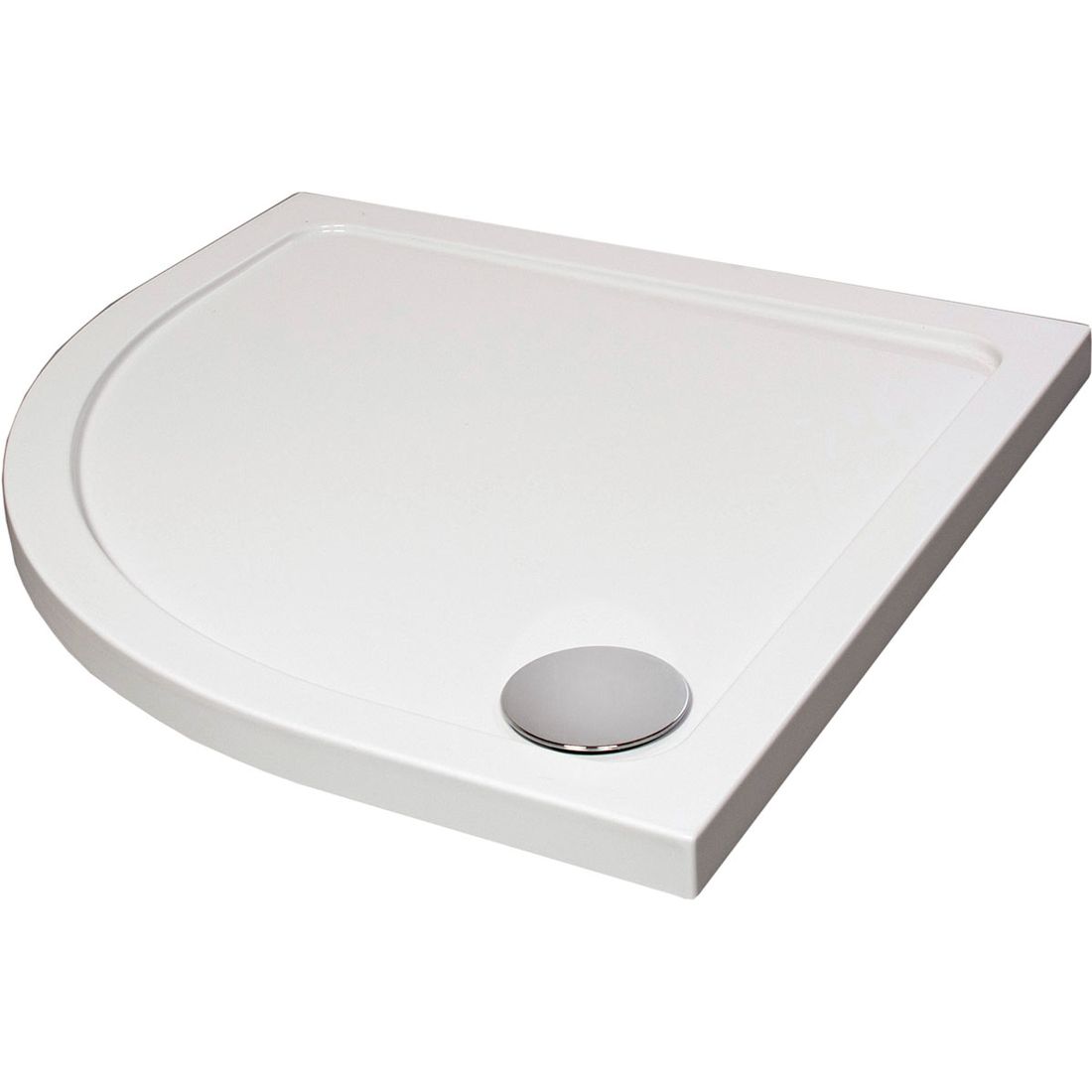 Shower Tray 800Mm Quadrant Low Profile Abs White