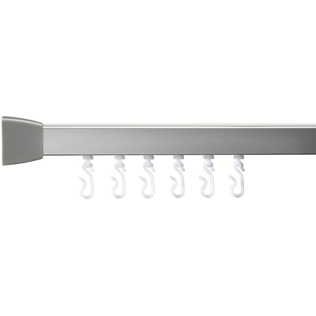 Slenderline Shower Curtain Rod 4 Way Rail Kit Silver Croydex