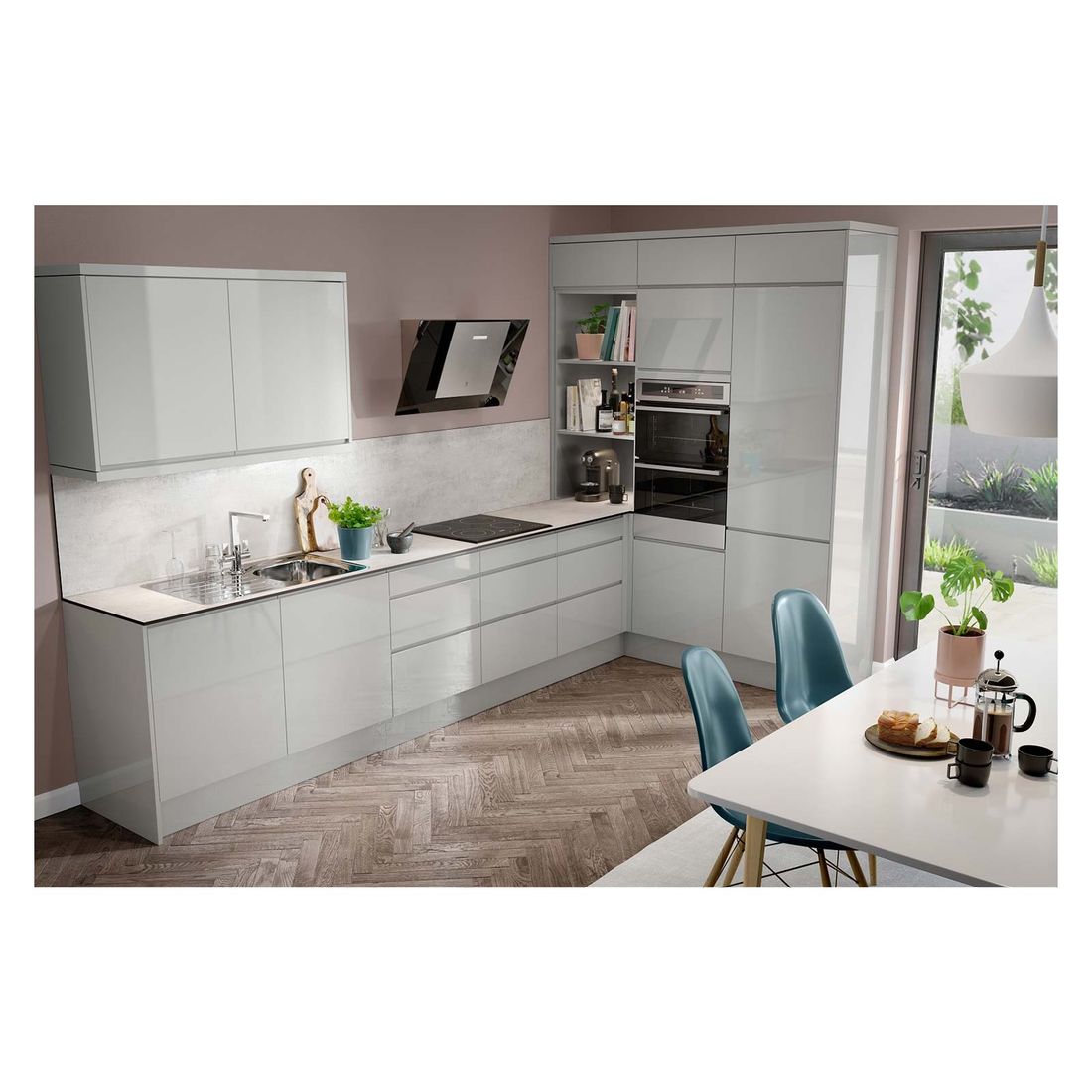 Pull Out Base Unit With Wirework Capri Grey 150Mm