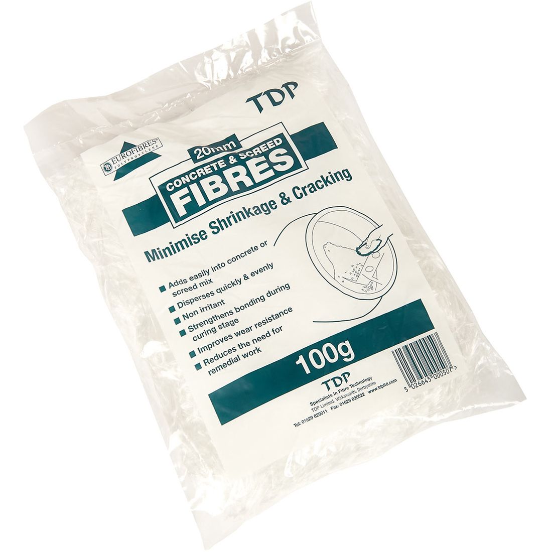 Concrete And Screed Fibres 20Mm 100G